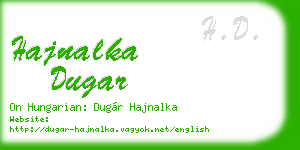 hajnalka dugar business card