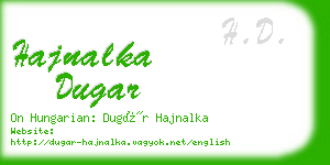 hajnalka dugar business card